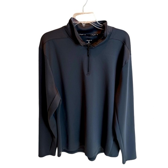 Men's Layer 8 Performance Blue Long Sleeve Pullover Quick-Dry XL 1/4 Zip - Picture 1 of 3